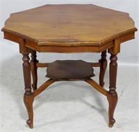 Octagonal mahogany center table