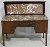 English marble top & back washstand