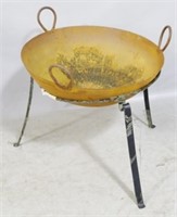 metal fire pit bowl on stand, 25 x 27