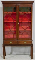 Chippendale mahogany 2 door bookcase