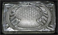 Lalique crystal shell paperweight, .5 x 2 x 3