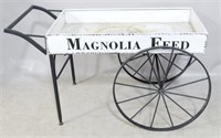 Magnolia metal garden cart, 27 x 21.5 x 48