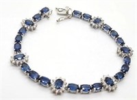 Platinum Sapphire & Diamond bracelet APP $24K