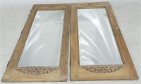 Architectural Pair Mirrored Doors 60.5x24