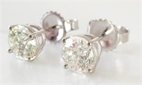 2 Carat diamond stud earrings APP $12,225