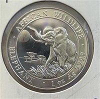 2016 Somali Elephant  1oz .999.9 Silver Round