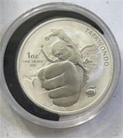 2020 Korea Tackwondo 1oz Silver Round .999