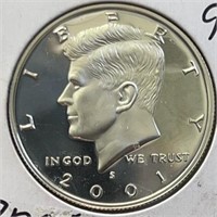 2001S Silver Proof Kennedy Half Dollar 90%