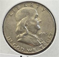 1955 Franklin Half Dollar VF
