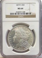 1879S Morgan Silver Dollar  MS64