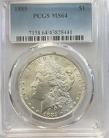 1885 Morgan Silver Dollar  MS64