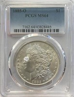 1885O Morgan Silver Dollar  MS64