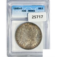 1883-O Mercury Silver Dollar ICG MS65