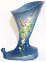 Roseville Snowberry cornucopia 8" vase