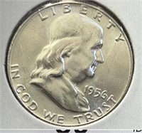 1956 Franklin Half Dollar Gem