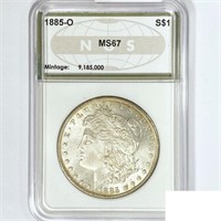 1885-O Morgan Silver Dollar NGS MS67