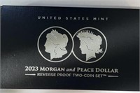 2023 Rev Proof Silver  Morgan/ Peace two coin Set