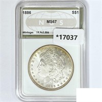 1886 Morgan Silver Dollar NGS MS67