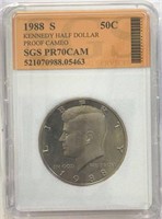 1988S  Kennedy Half Dollar SGS PR70CAM