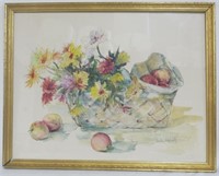 Della Roberts signed watercolor 19x15.5