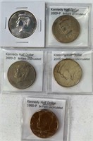 (5) Kennedy Half Dollars UNC