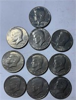 (10) Kennedy Half Dollars