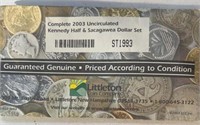 2003PD UNC Kennedy Half Dollar Sacagawea Dollar