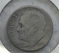 1946D Roosevelt Dimes Silver