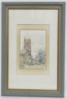 St. Johns Chester Watercolor J.W. Dalton 1876