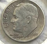 1960 Roosevelt Dimes Silver