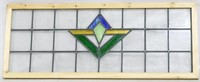 Stained & leaded glass 17 x 42 window