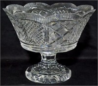 Monumental Waterford cut crystal footed bowl