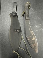 KA-BAR Kukri Machete Knife 11-1/2"  Black w/Sheath