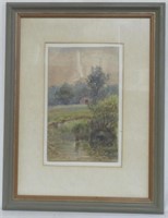 Watercolor by J.W. Dalton in Frame 18x14
