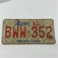 Alberta license plate