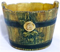 Signed Weller pottery bucket bowl