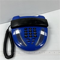 Blue touch tone phone - vintage 90s