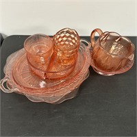 Depression glass and carnival glass lot