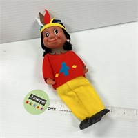 Native doll with felt clothes made in Japan