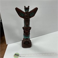 Carved totem pole