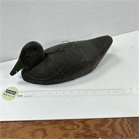 Vintage wooden duck decoy - signed “Savage”