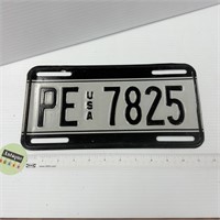 PE USA license plate