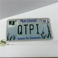 Maryland license plate