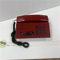 Red touch tone phone - vintage 80s
