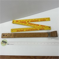 Set of vintage rulers