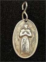Sterling Silver St. Christopher Pendant 6.8g Total