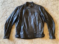 Black Leather Motorcycle Jacket by Power Trip (25