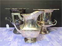 Silver type urns & pitcher