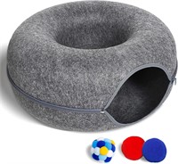 Cat Tunnel Bed M(20x20x9) Dark Grey  9Lbs