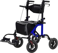 ELENKER All-Terrain Rollator & Chair  Blue